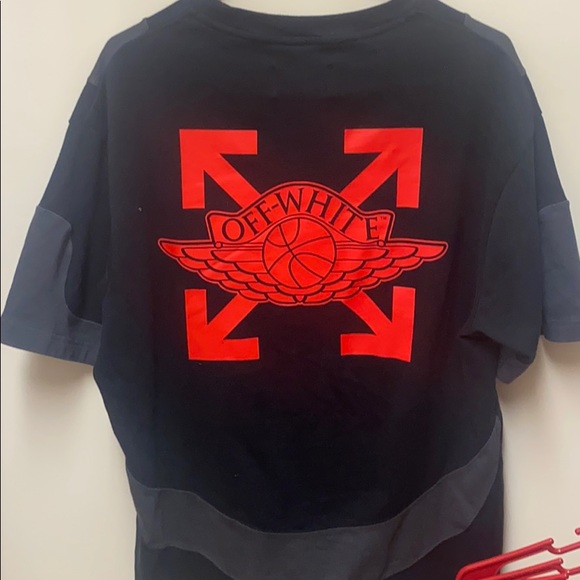 OFF WHITE x Jordan Retro 5 TShirt - Picture 1 of 4